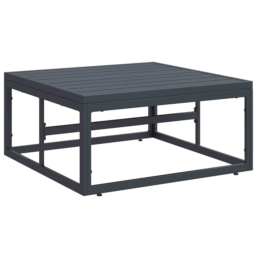 vidaXL Garden Bench Set with Cushion 3 pcs Black Steel