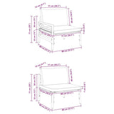 vidaXL Tuinbank Set met kussen 6 pcs Zwart Staal
