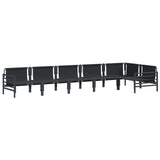 vidaXL Tuinbank Set met kussen 6 pcs Zwart Staal