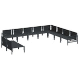 vidaXL Garden Bench Set Anthracite Steel