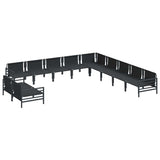 vidaXL Garden Bench Set with Cushion Anthracite Steel