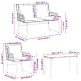 vidaXL Tuinfmeubels Set 4 pcs Zwart en Anthraciet poly rattan