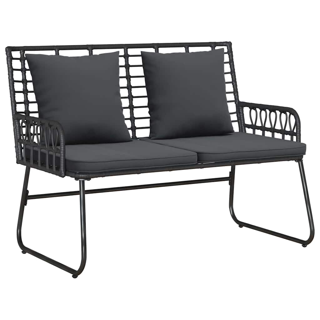vidaXL Tuinfmeubels Set 4 pcs Zwart en Anthraciet poly rattan