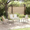 vidaXL Tuinfmeubels Set 4 pcs Zwart en Anthraciet poly rattan