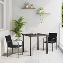 vidaXL Tuin Eettafel Set 3 pcs Bruin en Zwart PE Riet