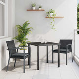 vidaXL Tuin Eettafel Set 3 pcs Bruin en Zwart PE Riet