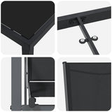 vidaXL Tuin Eettafel Set 3 pcs Zwart Poedergecoat staal