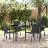 vidaXL Tuin Eettafel Set 3 pcs Zwart Poedergecoat staal