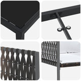 vidaXL Tuin Eettafel Set 3 pcs Bruin en Zwart PE Riet
