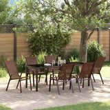 vidaXL Garden Dining Table Set 5 pcs Black Powder-Coated Steel