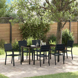 vidaXL Tuin Eettafel Set 3 pcs Zwart Gepoedercoat staal