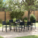 vidaXL Tuin Eettafel Set 3 pcs Zwart Gepoedercoat staal