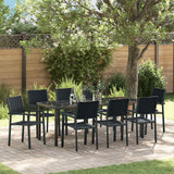 vidaXL Tuin Eettafel Set 3 pcs Zwart Gepoedercoat staal
