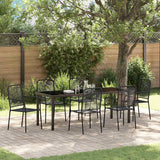vidaXL Tuin Eettafel Set 3 pcs Zwart Gepoedercoat staal