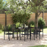 vidaXL Tuin Eettafel Set 3 pcs Zwart Gepoedercoat staal