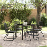 vidaXL Tuin Eettafel Set 3 pcs Zwart Gepoedercoat staal