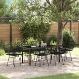 vidaXL Garden Dining Set 3 pcs Brown Powder-Coated Steel