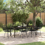 vidaXL Garden Dining Set 3 pcs Brown Powder-Coated Steel