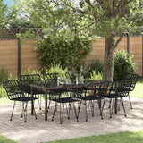vidaXL Garden Dining Set 3 pcs Brown Powder-Coated Steel