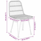 vidaXL Garden Dining Set 3 pcs Brown Powder-Coated Steel