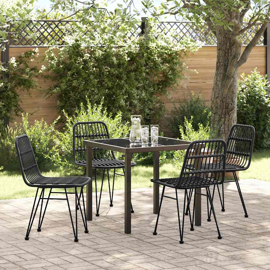 vidaXL Garden Dining Set 3 pcs Brown Powder-Coated Steel