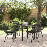 vidaXL Garden Dining Set 3 pcs Brown Powder-Coated Steel