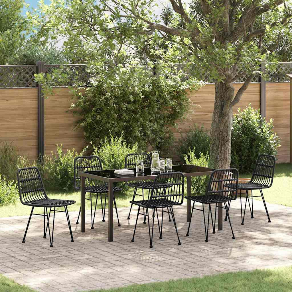 vidaXL Garden Dining Set 3 pcs Brown Powder-Coated Steel
