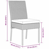 vidaXL Tuin Eettafel Set 3 pcs Zwart Gepoedercoat staal