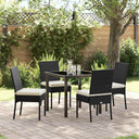 vidaXL Tuin Eettafel Set 3 pcs Zwart Gepoedercoat staal