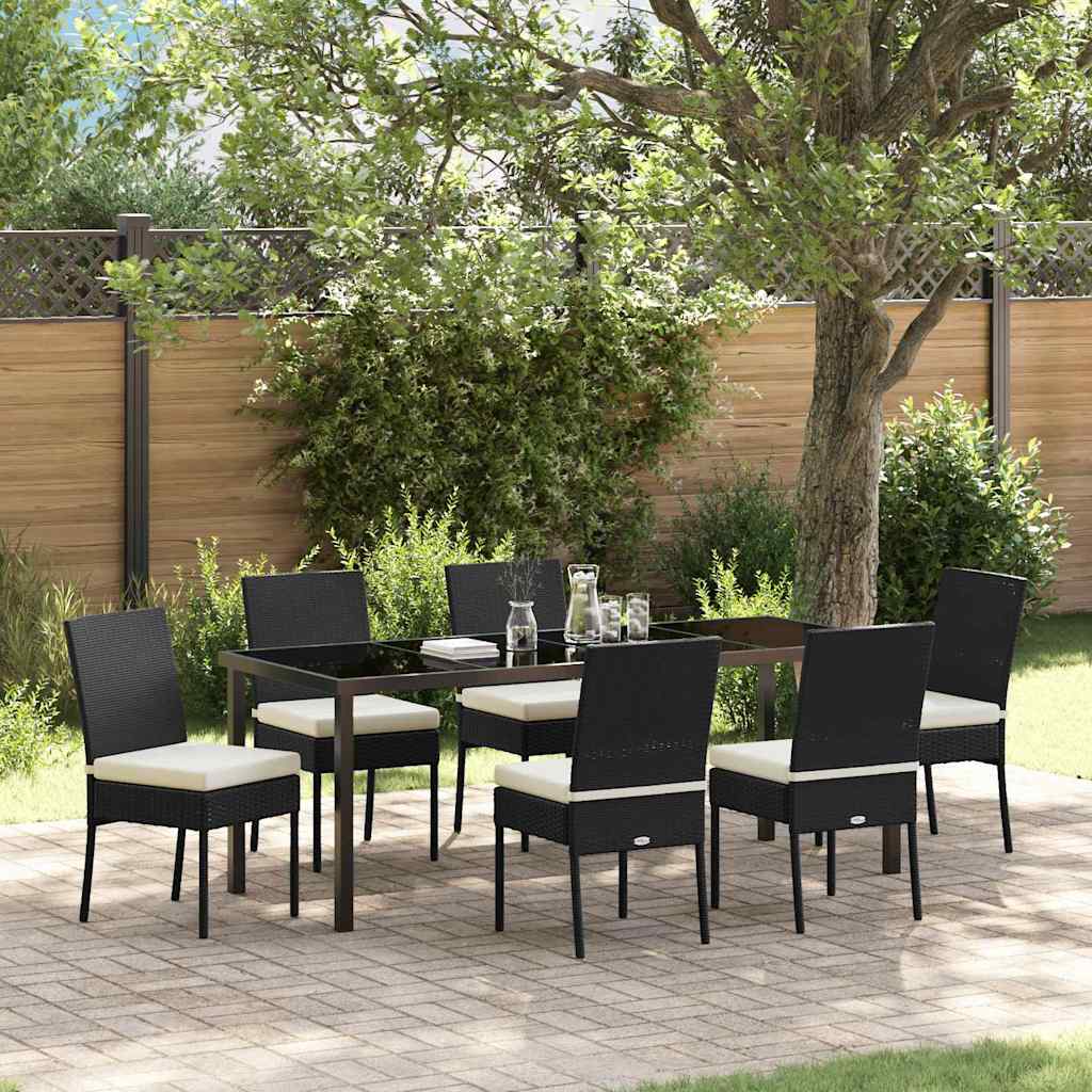 vidaXL Tuin Eettafel Set 3 pcs Zwart Gepoedercoat staal