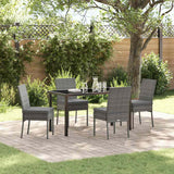vidaXL Tuin Eettafel Set 3 pcs Zwart Gepoedercoat staal
