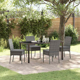vidaXL Tuin Eettafel Set 3 pcs Zwart Gepoedercoat staal