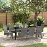 vidaXL Tuin Eettafel Set 3 pcs Zwart Gepoedercoat staal