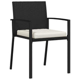 vidaXL Tuin Eettafel Set 3 pcs Zwart Gepoedercoat staal