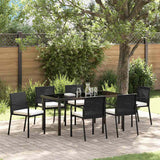 vidaXL Tuin Eettafel Set 3 pcs Zwart Gepoedercoat staal