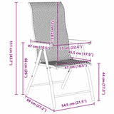 vidaXL Tuin Eettafel Set 3 pcs Bruin Gepoedercoat staal