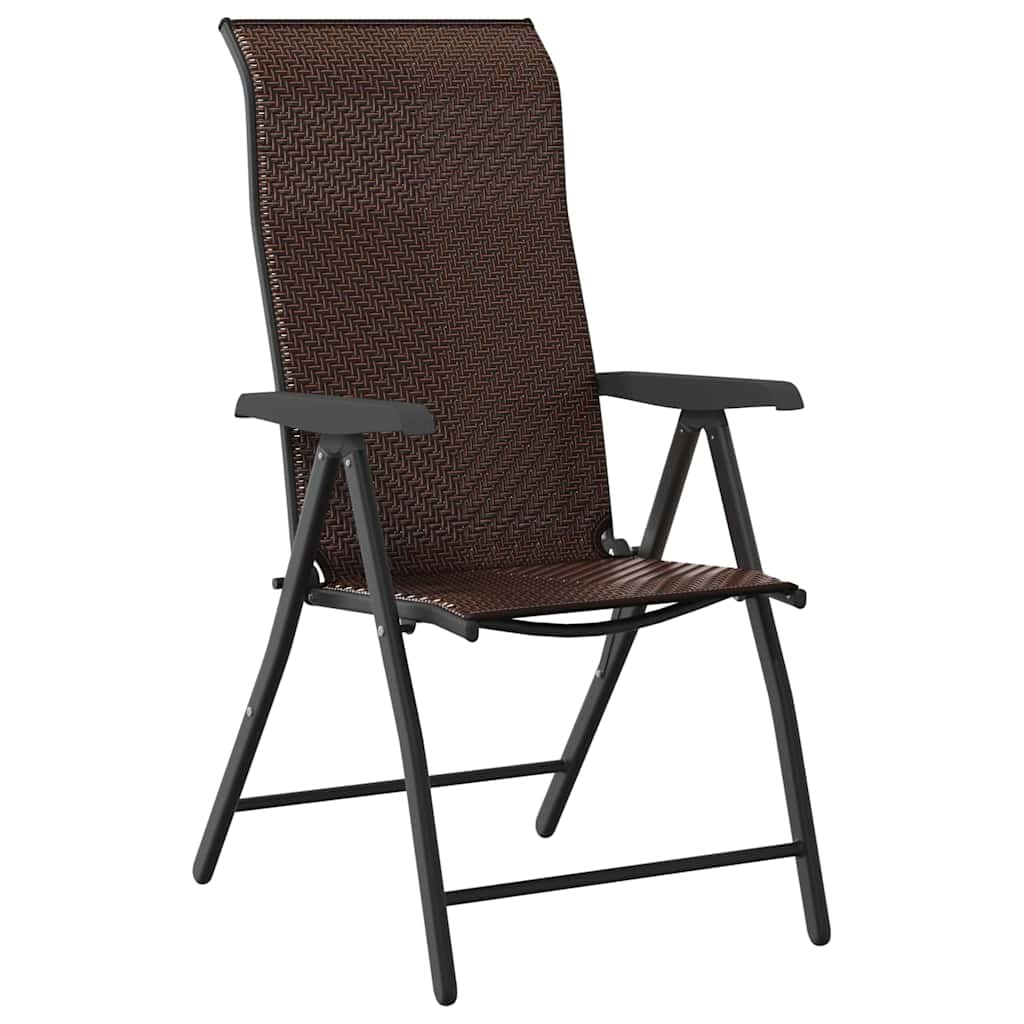 vidaXL Tuin Eettafel Set 3 pcs Bruin Gepoedercoat staal