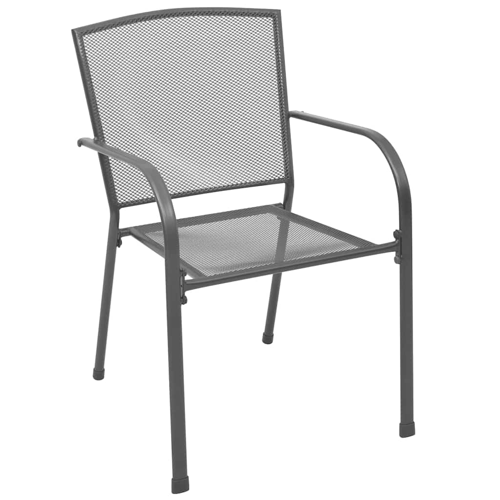 vidaXL Garden Dining Set 3 pcs Anthracite Powder-Coated Steel