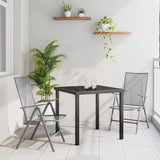 vidaXL Tuin Eettafel Set 3 pcs Antraciet Gepoedercoat staal