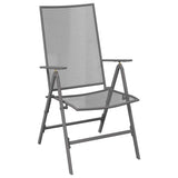 vidaXL Tuin Eettafel Set 3 pcs Antraciet Gepoedercoat staal
