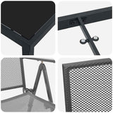 vidaXL Tuin Eettafel Set 3 pcs Antraciet Gepoedercoat staal