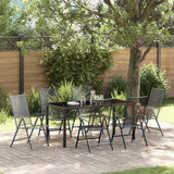 vidaXL Tuin Eettafel Set 3 pcs Antraciet Gepoedercoat staal