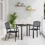 vidaXL Tuin Eettafel Set 3 pcs Antraciet Gepoedercoat staal