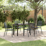 vidaXL Tuin Eettafel Set 3 pcs Antraciet Gepoedercoat staal