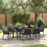 vidaXL Tuin Eettafel Set 3 pcs Zwart Gepoedercoat staal