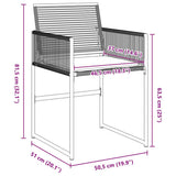 vidaXL Garden Dining Set 5 pcs Black Powder-Coated Steel
