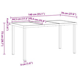 vidaXL Tuin Eettafel Set 5 pcs Zwart Gepoedercoat staal