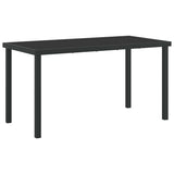vidaXL Tuin Eettafel Set 5 pcs Zwart Gepoedercoat staal