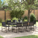 vidaXL Tuin Eettafel Set 5 pcs Zwart Gepoedercoat staal