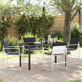 vidaXL Tuin Eettafel Set 5 pcs Zwart Gepoedercoat staal